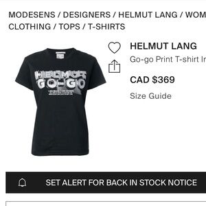 Helmut lang t shirt - size small